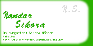 nandor sikora business card